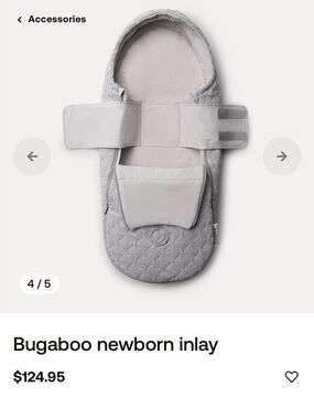 Bugaboo Newborn Inlay - Light Gray